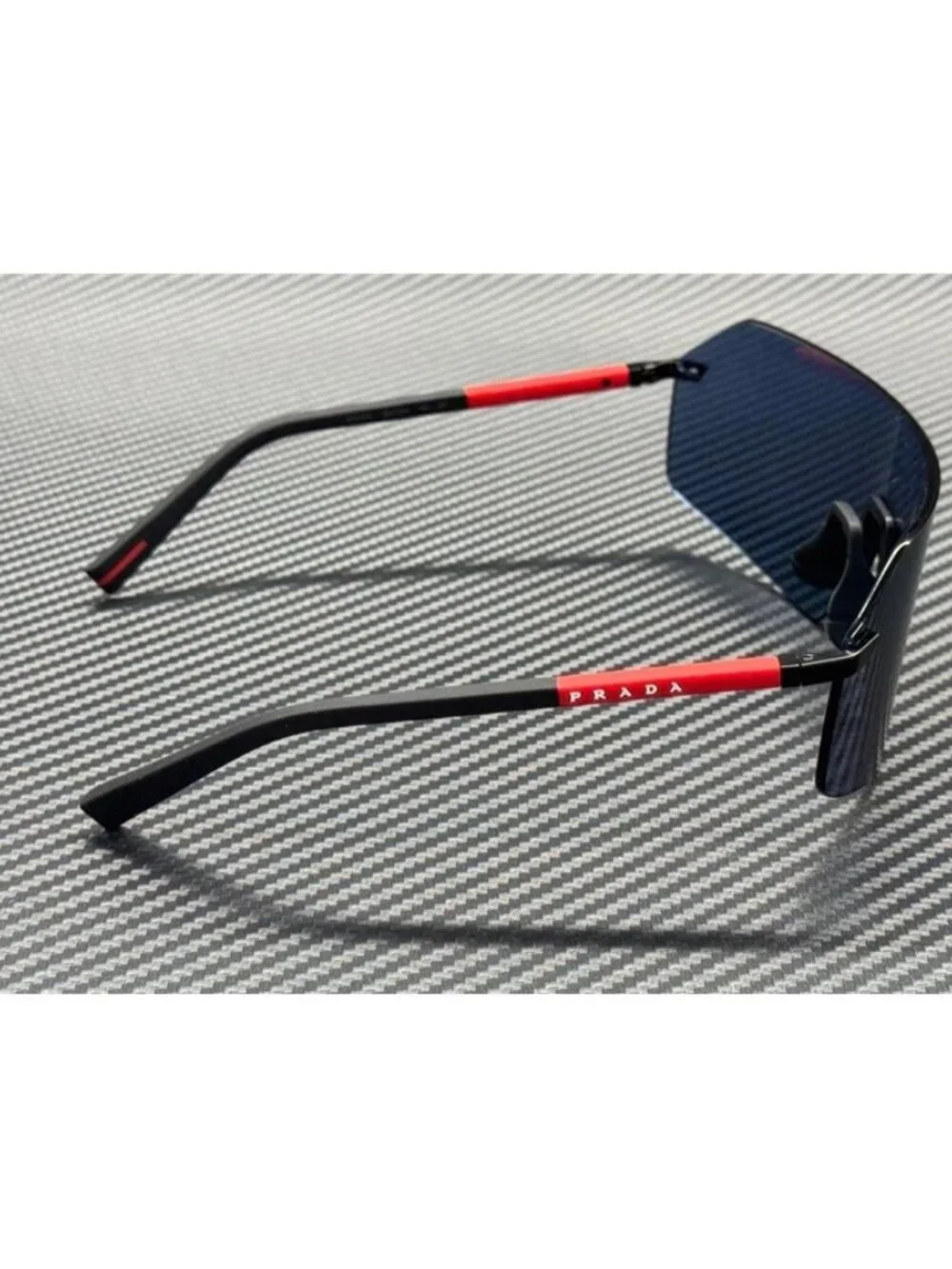 New PRADA LINEA ROSSA Men Black Sunglasses 70-21-130
